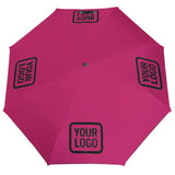 Custom Pink Black Automatic Umbrella