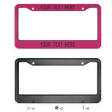 Custom Pink Black License Plate Frame