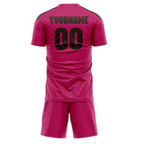 Custom Pink Brown Soccer Jersey