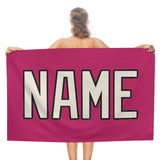 Custom Pink Cream Beach Towel