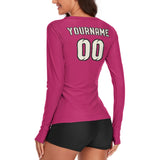 Custom Pink Cream Women's Long-Sleeve Shirt