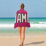 Custom Pink Cream Beach Towel