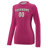 Custom Pink Cream Women's Long-Sleeve Shirt