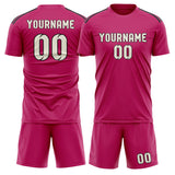 Custom Pink Cream Soccer Jersey