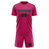 Custom Pink Green Soccer Jersey