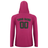 Custom Pink Dark Green UV-Hoodie