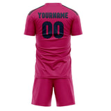 Custom Pink Blue Soccer Jersey