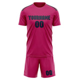 Custom Pink Blue Soccer Jersey