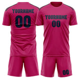 Custom Pink Blue Soccer Jersey