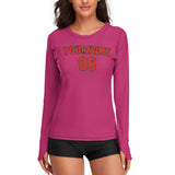 Custom Pink Orange Red Women's Long-Sleeve Shirt