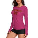 Custom Pink Orange Red Women's Long-Sleeve Shirt