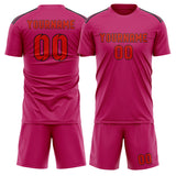 Custom Pink Orange Red Soccer Jersey
