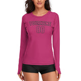 Custom Pink Pink Women's Long-Sleeve Shirt