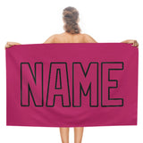 Custom Pink Pink Beach Towel