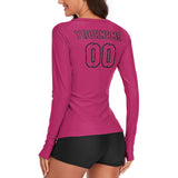 Custom Pink Pink Women's Long-Sleeve Shirt