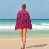 Custom Pink Pink Beach Towel