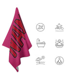 Custom Pink Red Beach Towel