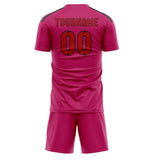 Custom Pink Red Soccer Jersey