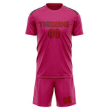 Custom Pink Red Soccer Jersey