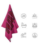 Custom Pink Crimson Red Beach Towel