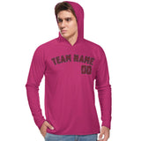Custom Pink Crimson Red UV-Hoodie