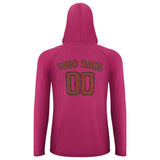 Custom Pink Coral Red UV-Hoodie