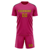 Custom Pink Yellow Soccer Jersey