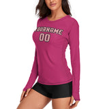 Custom Pink Light Pink Women's Long-Sleeve Shirt