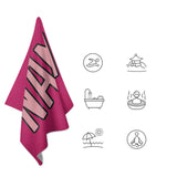 Custom Pink Light Pink Beach Towel