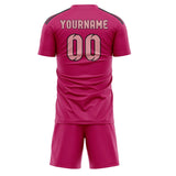 Custom Pink Light Pink Soccer Jersey