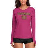 Custom Pink Khaki Women's Long-Sleeve Shirt
