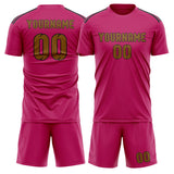 Custom Pink Khaki Soccer Jersey
