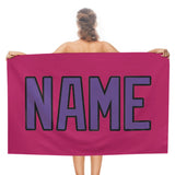 Custom Pink Light Purple Beach Towel