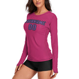 Custom Pink Light Purple Women's Long-Sleeve Shirt
