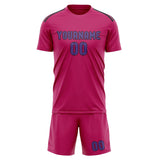 Custom Pink Light Purple Soccer Jersey