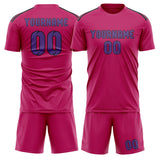Custom Pink Light Purple Soccer Jersey