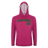 Custom Pink Emerald Green UV-Hoodie