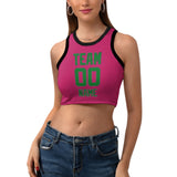 Custom Pink Emerald Green Sleeveless Tank Top