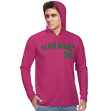 Custom Pink Emerald Green UV-Hoodie