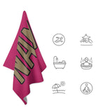 Custom Pink Light Khaki Beach Towel