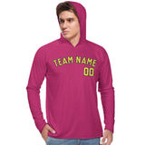 Custom Pink Light Yellow UV-Hoodie