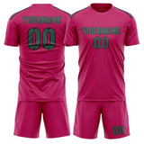 Custom Pink Blue Green Soccer Jersey