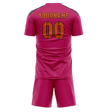 Custom Pink Orange Soccer Jersey