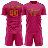 Custom Pink Orange Soccer Jersey