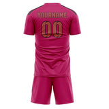 Custom Pink Copper Rose Soccer Jersey