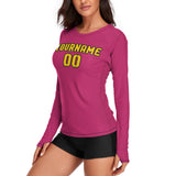 Custom Pink Gold Women's Long-Sleeve Shirt