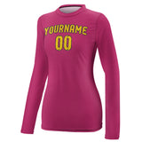 Custom Pink Gold Women's Long-Sleeve Shirt