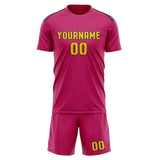 Custom Pink Gold Soccer Jersey