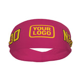 Custom Pink Gold Sports headband