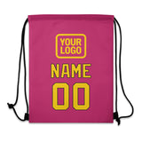 Custom Pink Gold Drawstring Bag